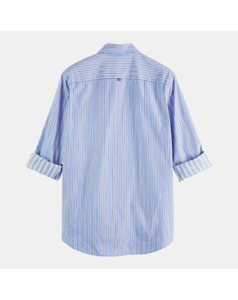 Chemise Regular Fit Baton rayée bleu clair