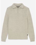 Pull camionneur chenille écru