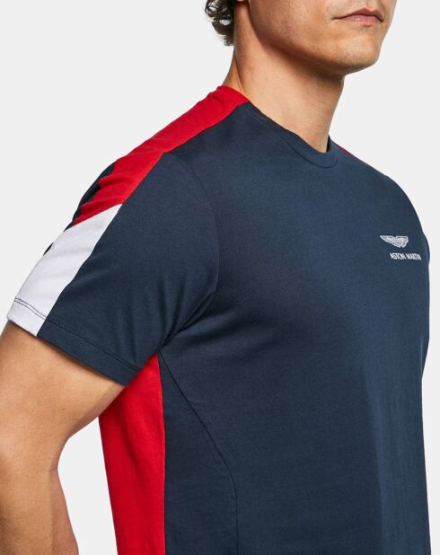 T-Shirt Bicolore Aston Martin Racing bleu/rouge
