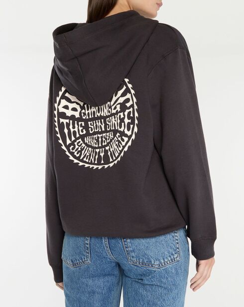 Sweat Oversize Sunring noir délavé