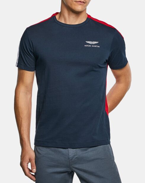 T-Shirt Bicolore Aston Martin Racing bleu/rouge