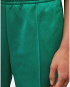 Pantalon large pinces taille élastique vert