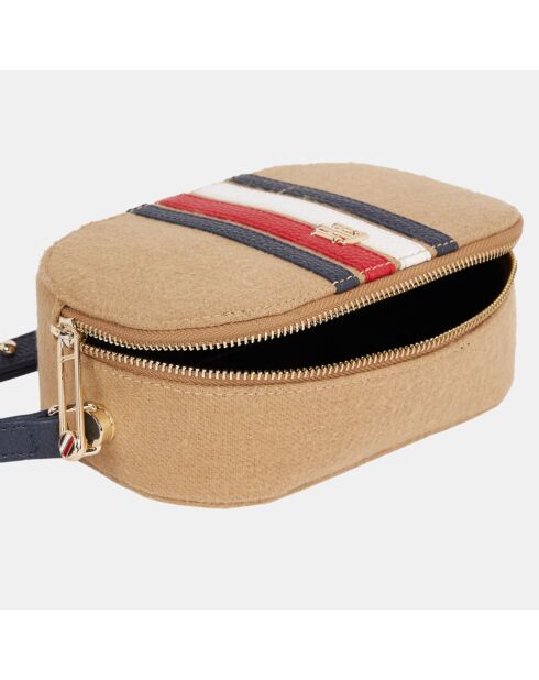Sac bandoulière Element Camera Melton camel - 12x19x7 cm