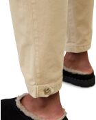 Pantalon relax chino beige