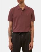 Polo 100% Coton Bio piqué relax bordeaux