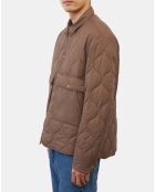 Veste Quilt double zip marron