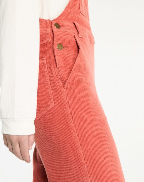 Unieke overalls van baksteencorduroy