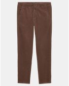 Pantalon en Velours côtelé Osby stretch marron