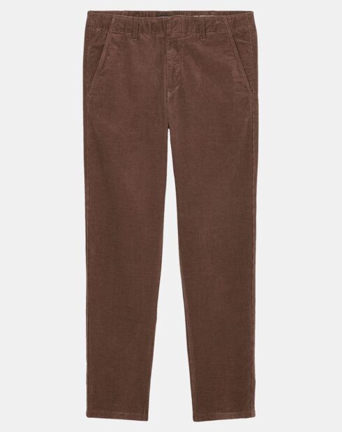 Pantalon en Velours côtelé Osby stretch marron