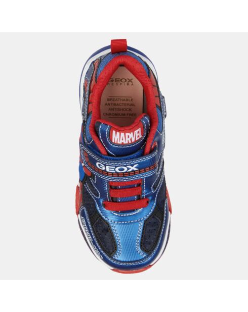 Baskets Bayonyc Spider-Man Geox x Marvel bleu/rouge