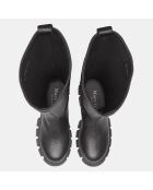 Bottes en Cuir chunky Campagne noires