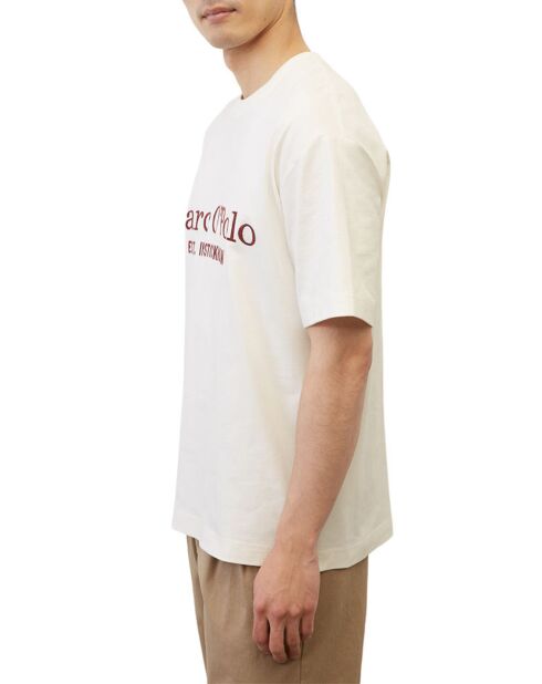 T-Shirt 100% Coton Bio col rond logo brodé blanc