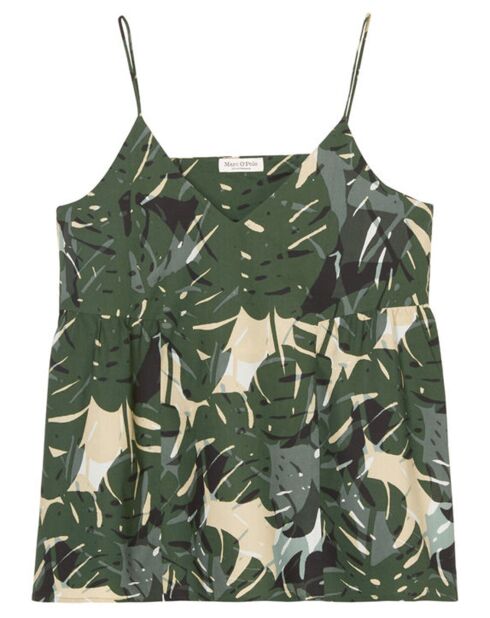 Grünes bedrucktes Unterhemd