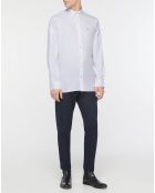 Chemise Slim Fit Oxford unie blanche