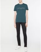 T-Shirt 100% Coton Bio logo bleu pétrole