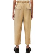 Pantalon paperbag pinces beige