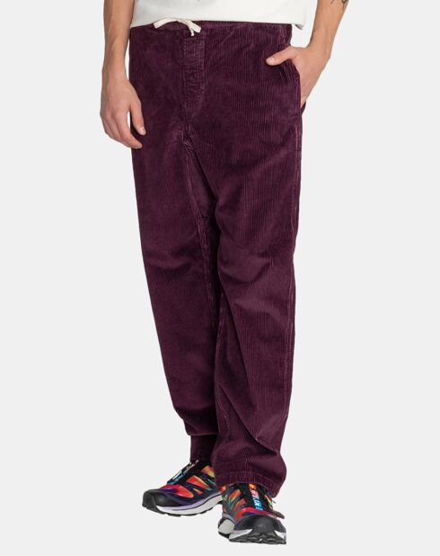 Pantalon en Velours côtelé Chillin bordeaux