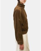 Blouson en Velours côtelé marron