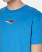 Blaues T-Shirt mit Peached Entry Flag