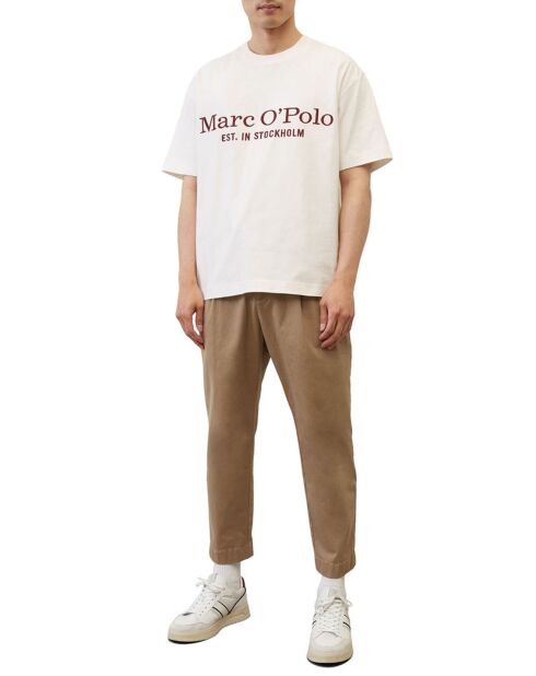 T-Shirt 100% Coton Bio col rond logo brodé blanc