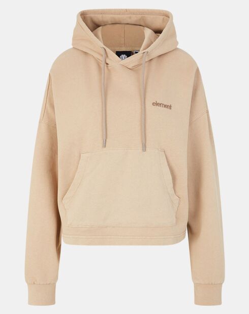 Sweat à capuche logo Ferring beige