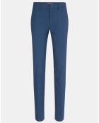 Pantalon chino en Laine mélangée Denton Modern bleu marine