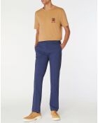 Pantalon chino en Laine mélangée Denton Modern bleu marine