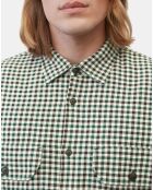 Surchemise 100% Coton Bio Relaxed Fit à carreaux vert/marron