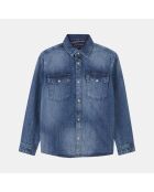 Chemise en jean bleue