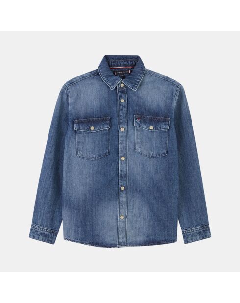 Chemise en jean bleue