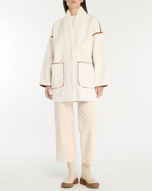 Manteau Sherpa Snowy écru