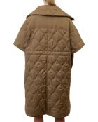 Veste cape matelassée padded marron