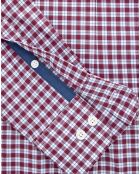 Chemise Slim Fit à carreaux vichy rouge/blanc