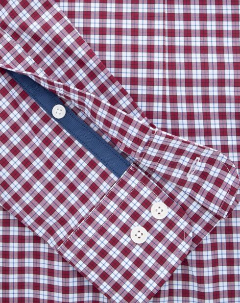 Chemise Slim Fit à carreaux vichy rouge/blanc