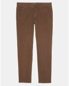 Pantalon Stig tapered marron