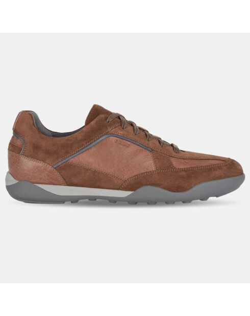 Baskets en Cuir et Velours de Cuir Metodo marron