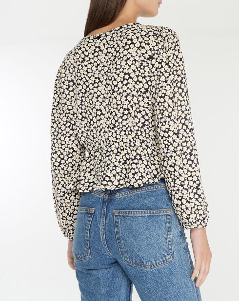 Top Time goes by daisy print multicolore