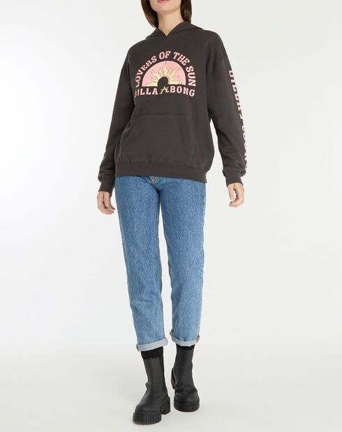 Sweat Oversize Sun lovers gris foncé