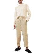 Pantalon relax chino beige