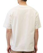 T-Shirt 100% Coton Bio col rond logo brodé blanc