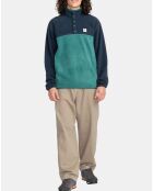 Sweat polaire Abenaki po bleu marine/vert