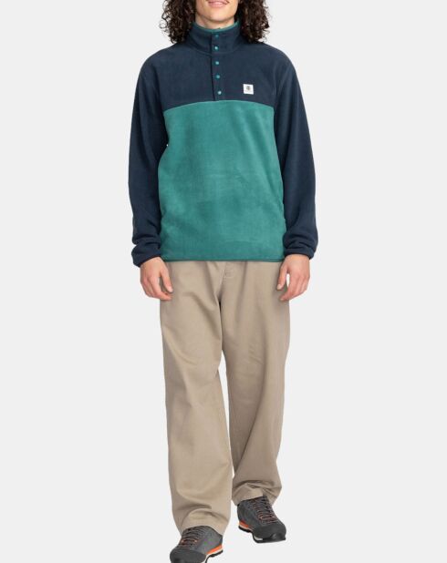 Sweat polaire Abenaki po bleu marine/vert