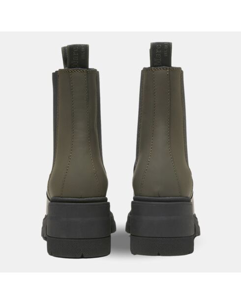 Chelsea Boots en Cuir kaki