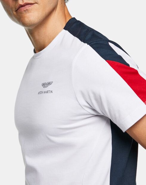 T-Shirt Bicolore Aston Martin Racing blanc/bleu