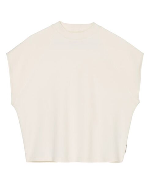 T-Shirt loose Crop blanc