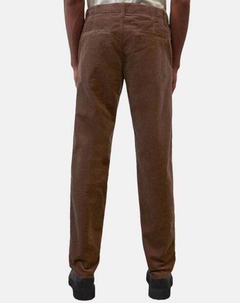 Pantalon en Velours côtelé Osby stretch marron