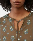 Blouse imprimée fleurs multicolore