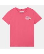 T-Shirt 100% Coton Bio Tommy Poitrine rose