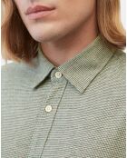 Chemise en Flanelle Regular Fit micro carreaux verte