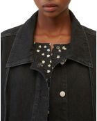 Veste en jean sans manches noire